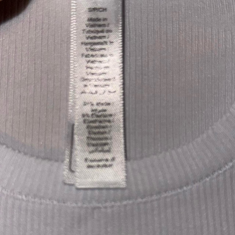 Light Blue Women's Ribbed Top - Picture 8 of 8